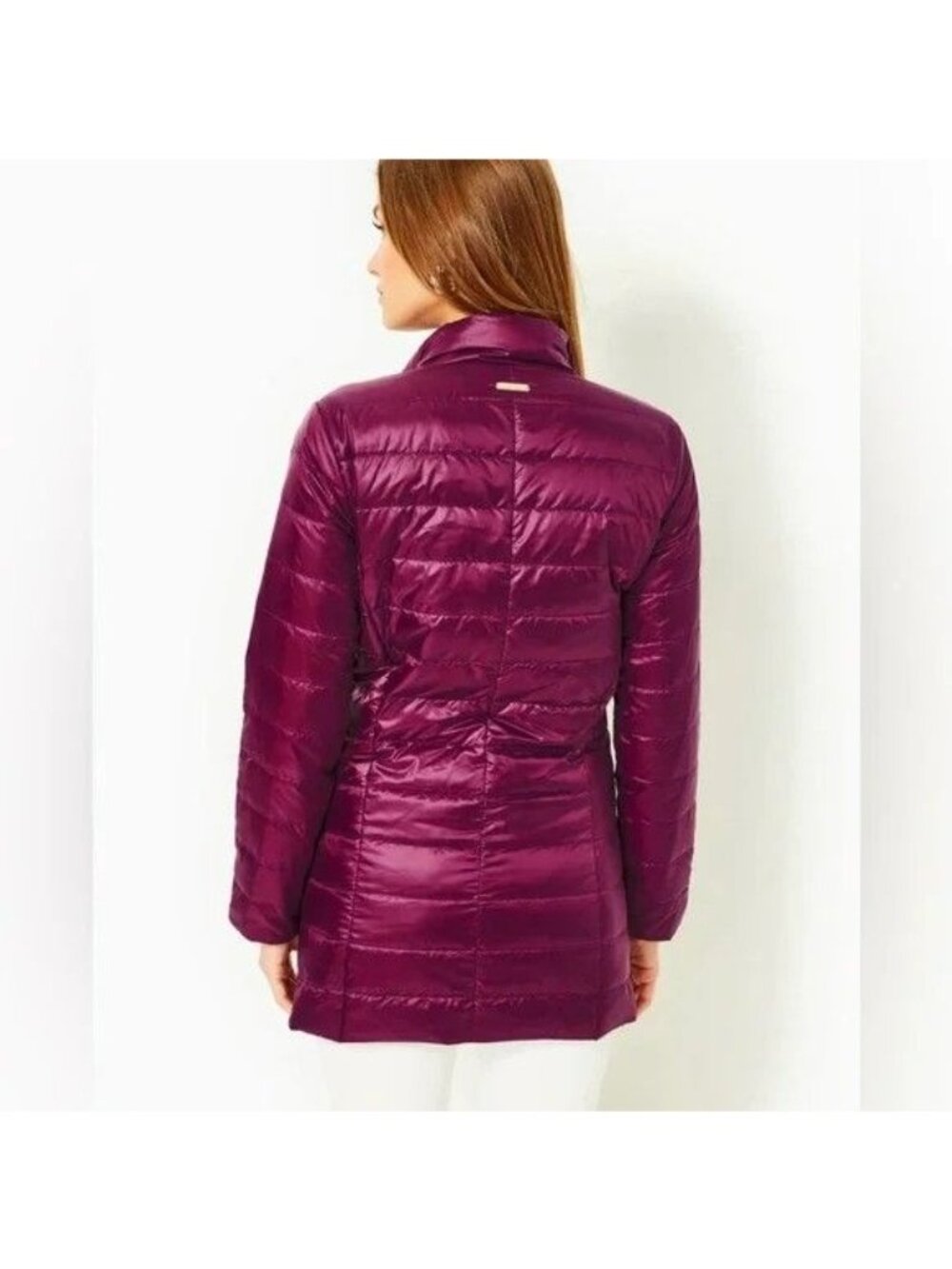 Lilly Pulitzer Tonia Down Puffer Jacket Amarena Cherry Size 00 - New with Tag - Picture 3 of 4